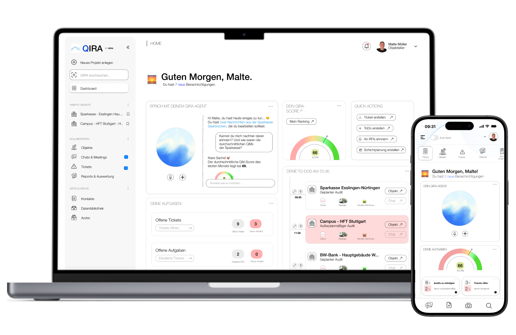 Beispielhafte Visualisierung der QIRA-Plattform